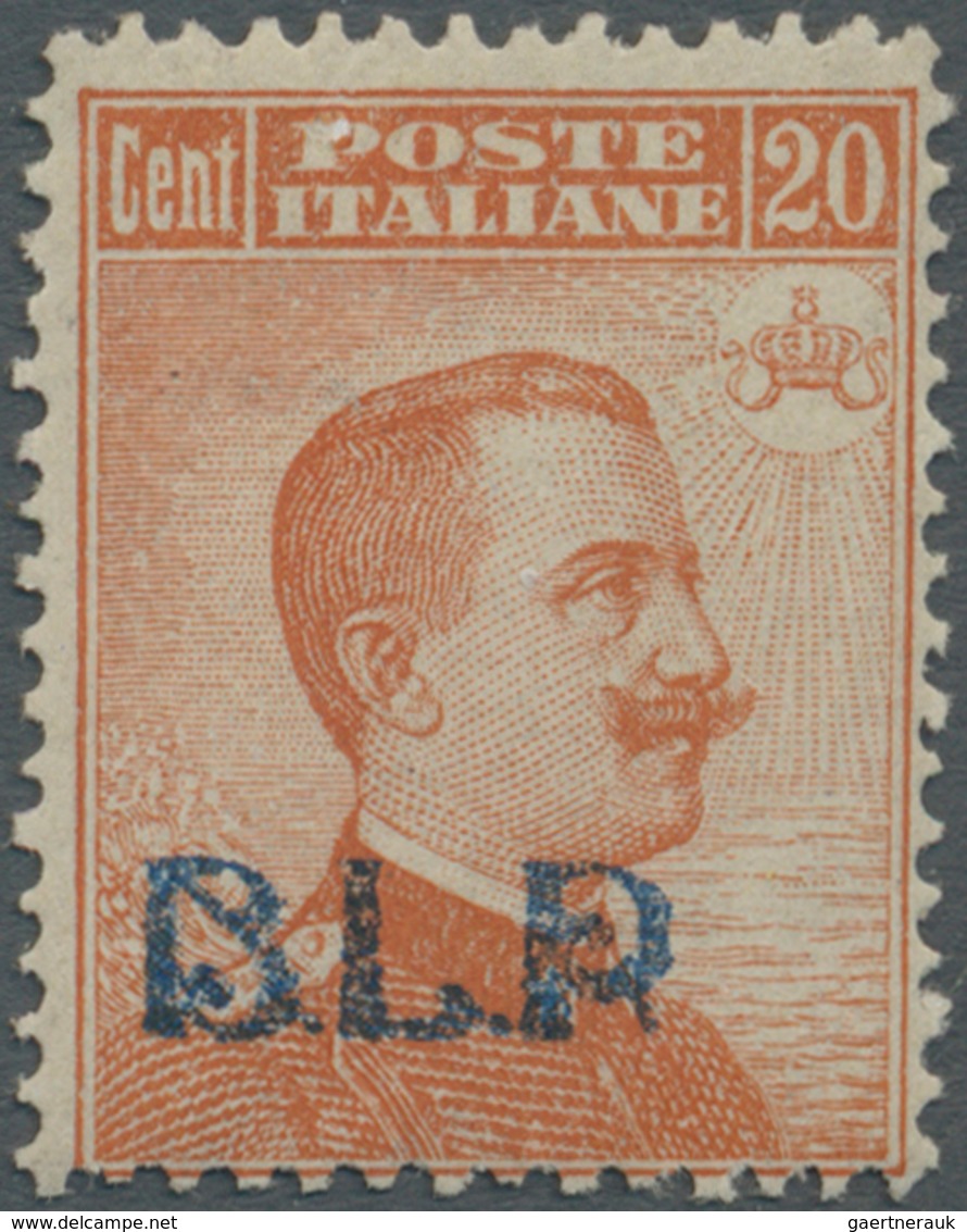 Italien: 1921, "B.L.P." Overprinted 20 C. Orange, Mint Regummed, Fine And Fresh, Expertised Diena, S - Ongebruikt