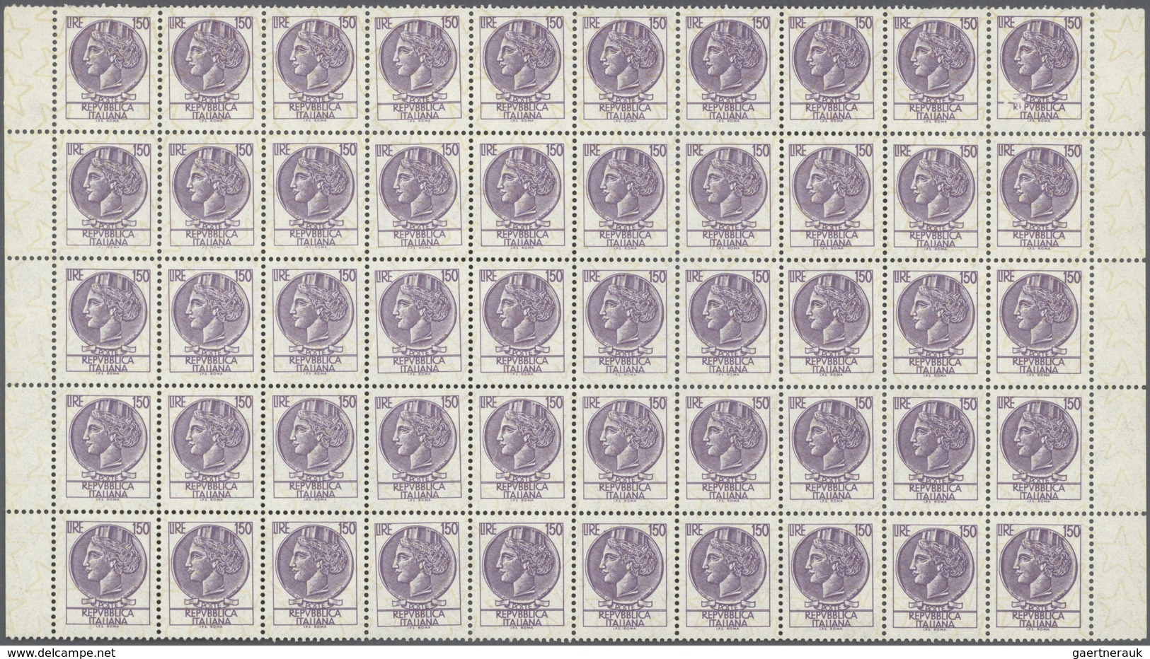 Italien: 1976, Definitives "Italia Turrita", Milano Postal Forgery, 150l. Violet And 200l. Blue, Eac - Ongebruikt