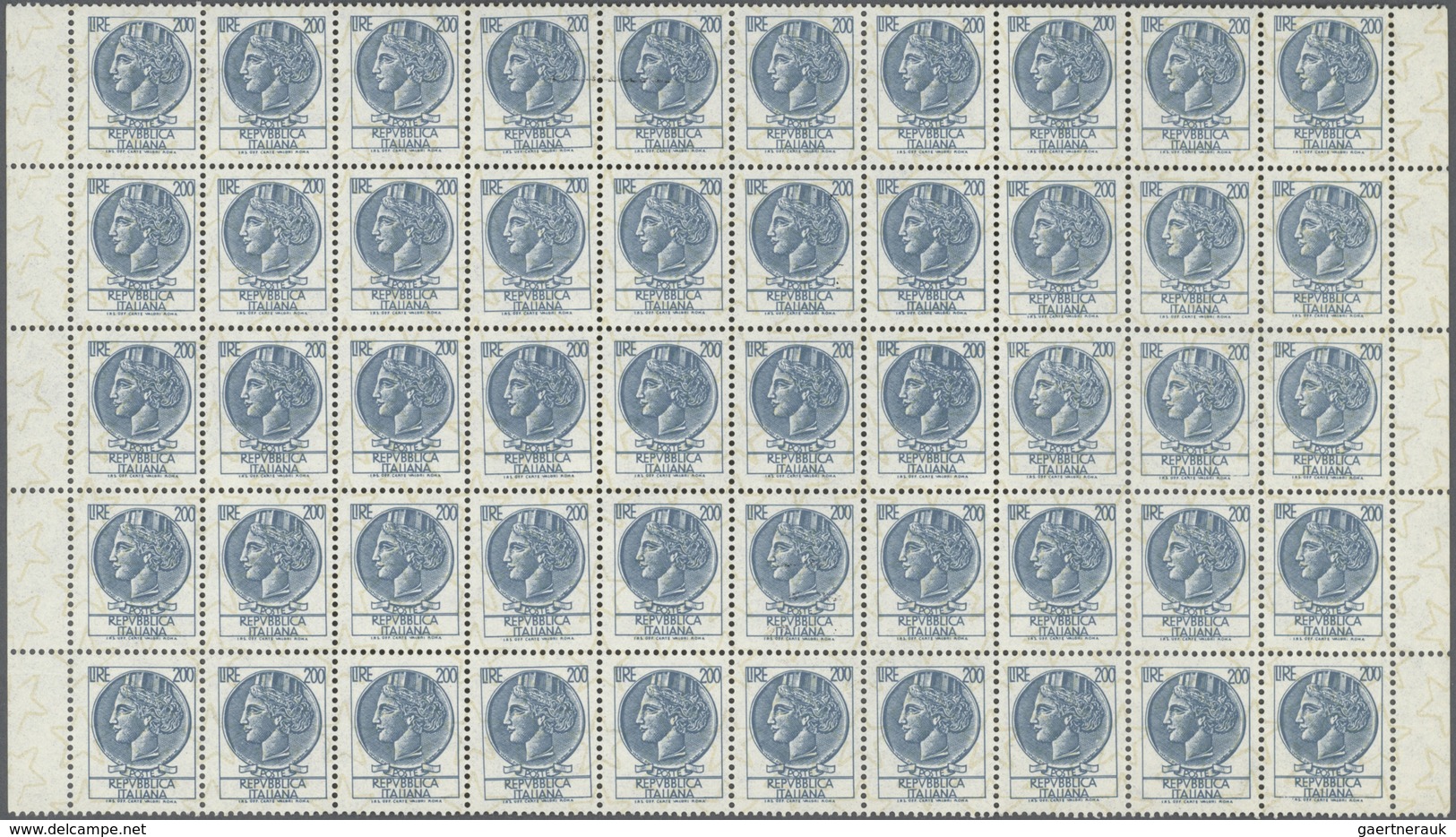 Italien: 1976, Definitives "Italia Turrita", Milano Postal Forgery, 150l. Violet And 200l. Blue, Eac - Ongebruikt