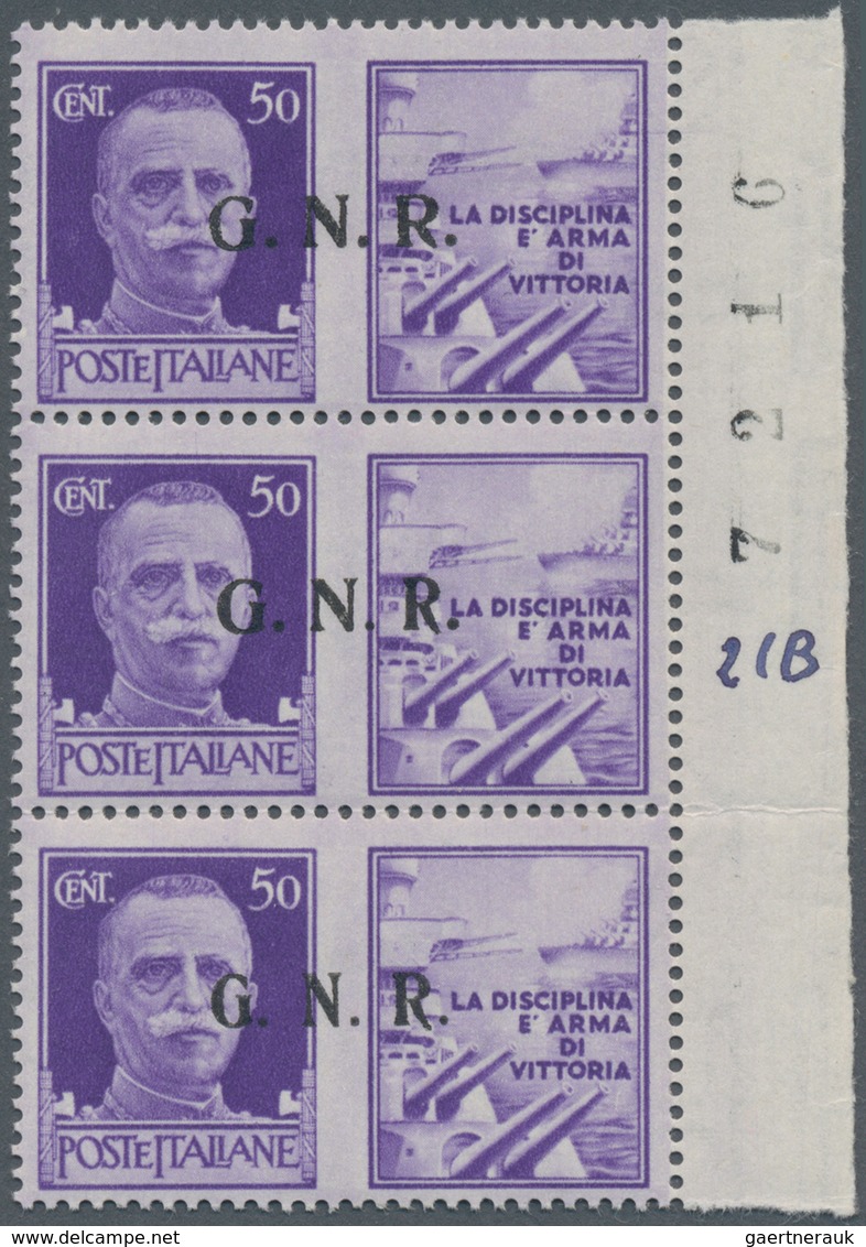 Italien - Militärpostmarken: Nationalgarde: 1943, Propaganda Di Guerra, Brescia Issue, 50c. Violet " - Andere & Zonder Classificatie