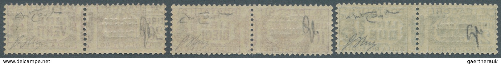 Italien - Paketmarken: 1944, "REPUBBLICA SOCIALE" Overprints, 2l. Green, 10l. Lilac And 20l. Lilac, - Postal Parcels