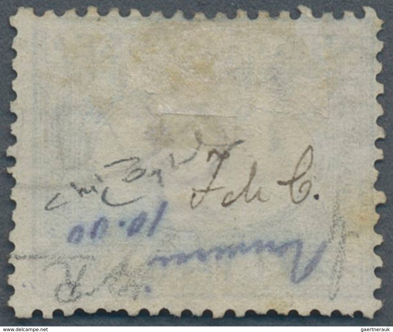 Italien - Portomarken: 1874, 5l. Blue/brown With Inverted Overprint, Fresh Colour, Well Perforated, - Segnatasse