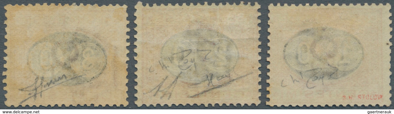 Italien - Portomarken: 1890/1891, Overprints, Three Values Complet Mint Original Gum With Hinge Remn - Strafport