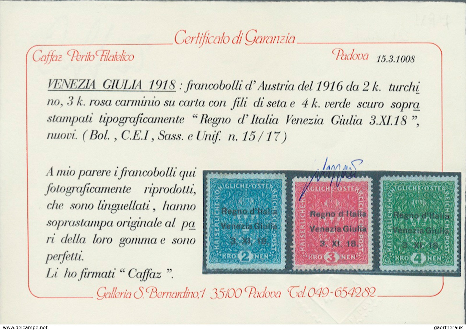 Italienische Besetzung 1918/23 - Julisch-Venetien: 1918, Overprints On Austria, 3h. To 4k., Complete - Venezia Giulia