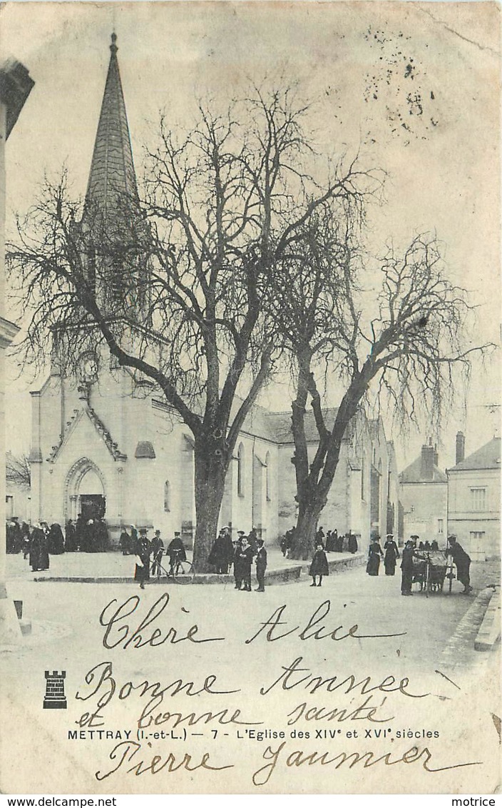 METTRAY - L'église.(carte 1900) - Mettray