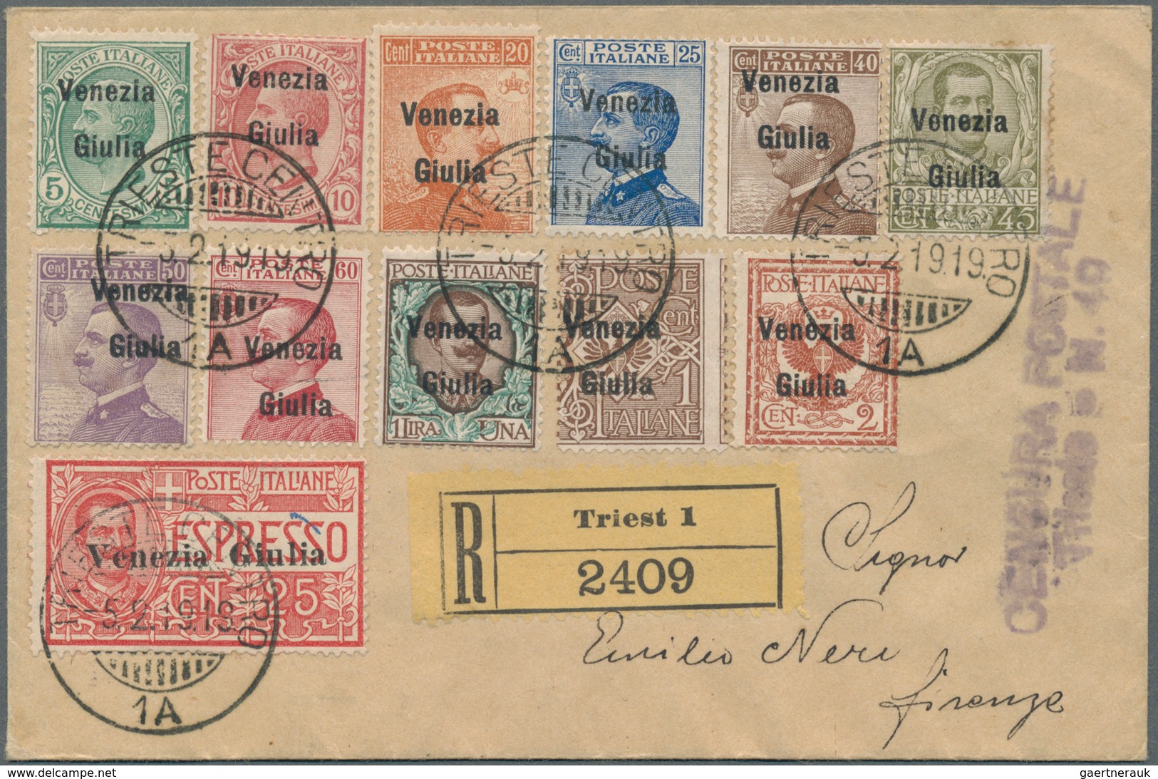 Italienische Besetzung 1918/23 - Julisch-Venetien: 1918/1919, "Venezia Guilia" Overprints, 1c. To 1l - Venezia Giulia