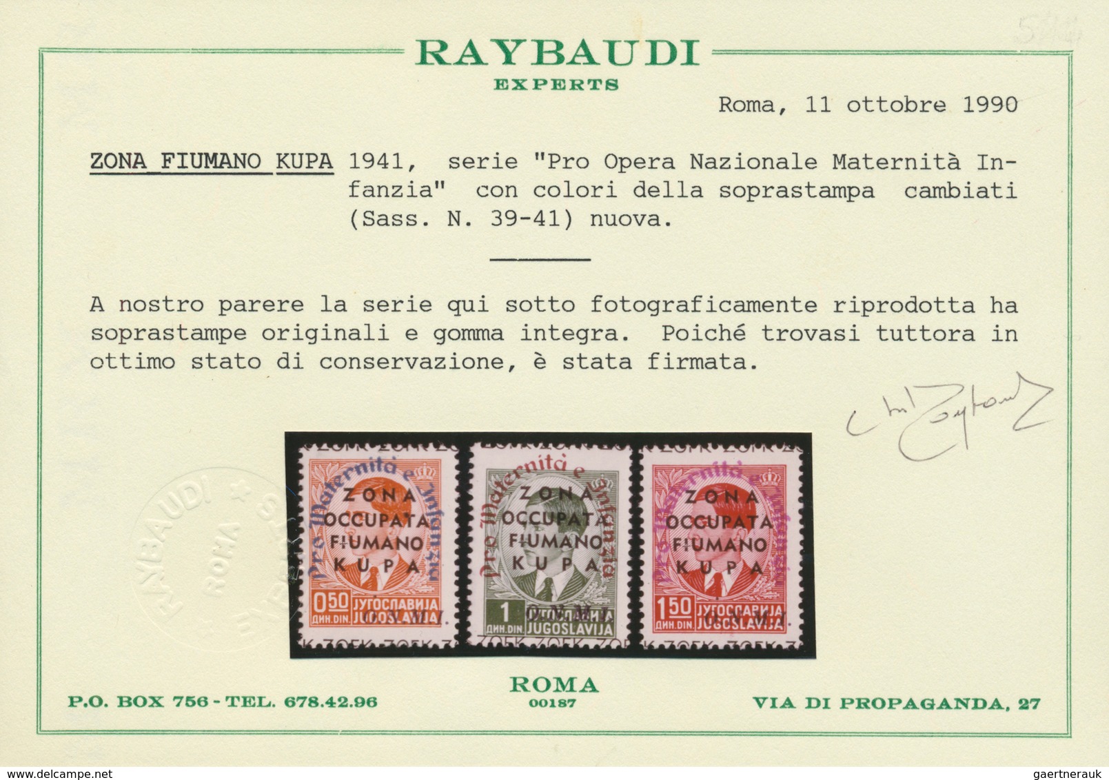 Italienische Besetzung 1941/43 - Fiumerland-Kupa: 1942, National Relief Fund, 50c. Orange, 1din. Gre - Fiume & Kupa