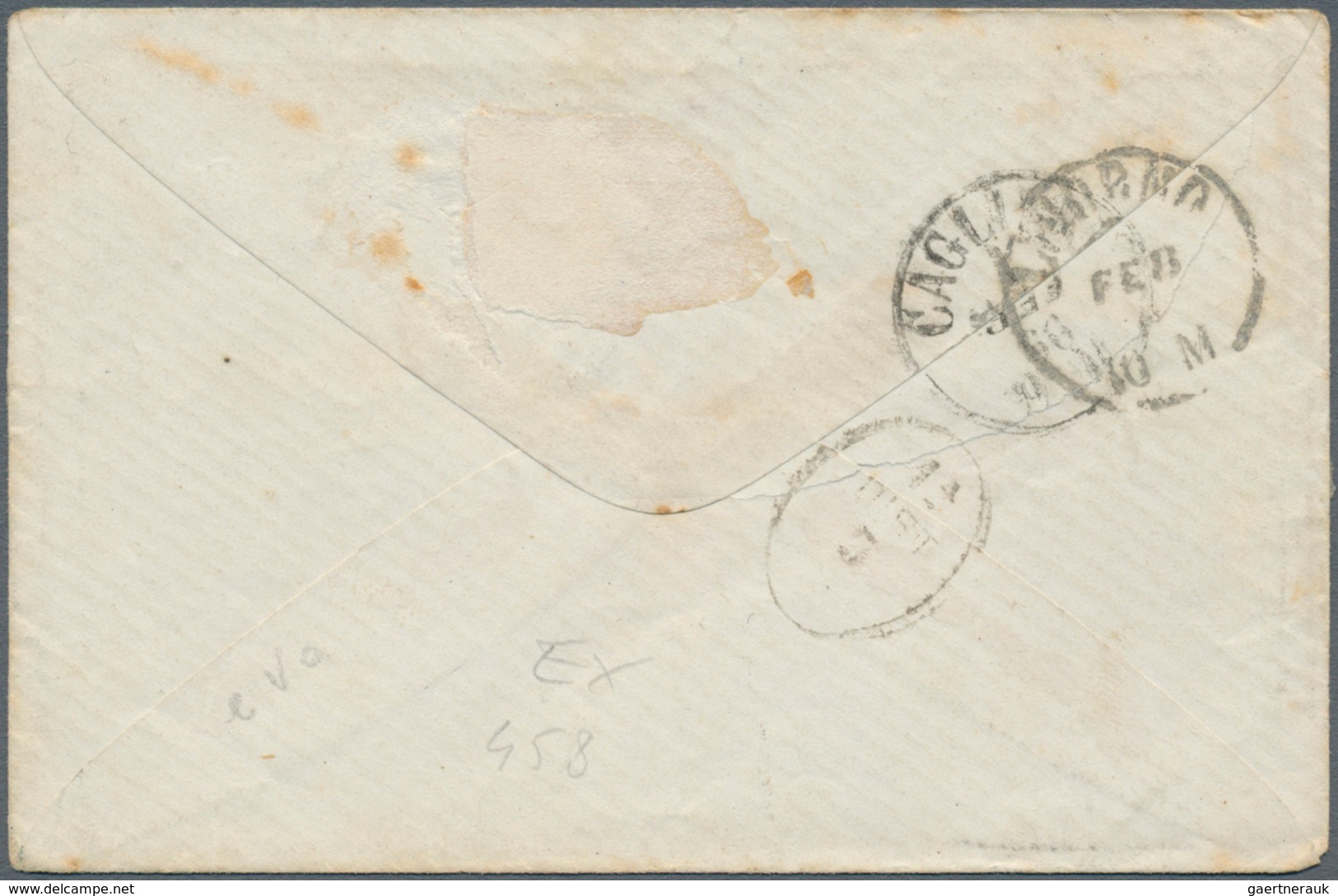 Italienische Post Im Ausland - Allgemeine Ausgabe: 1866, Letter Franked With 40 Centesimi Via Ship M - Altri & Non Classificati