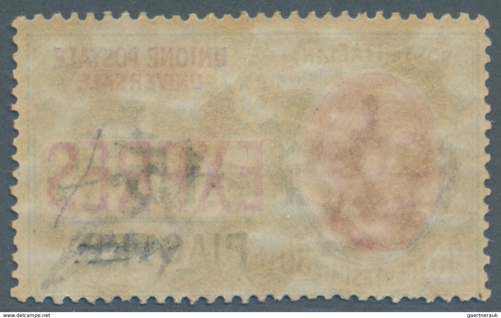 Italienische Post In Der Levante: 1922, Constantinople Issue, 15pi. On 30c. Blue/red Express Stamp, - Algemene Uitgaven