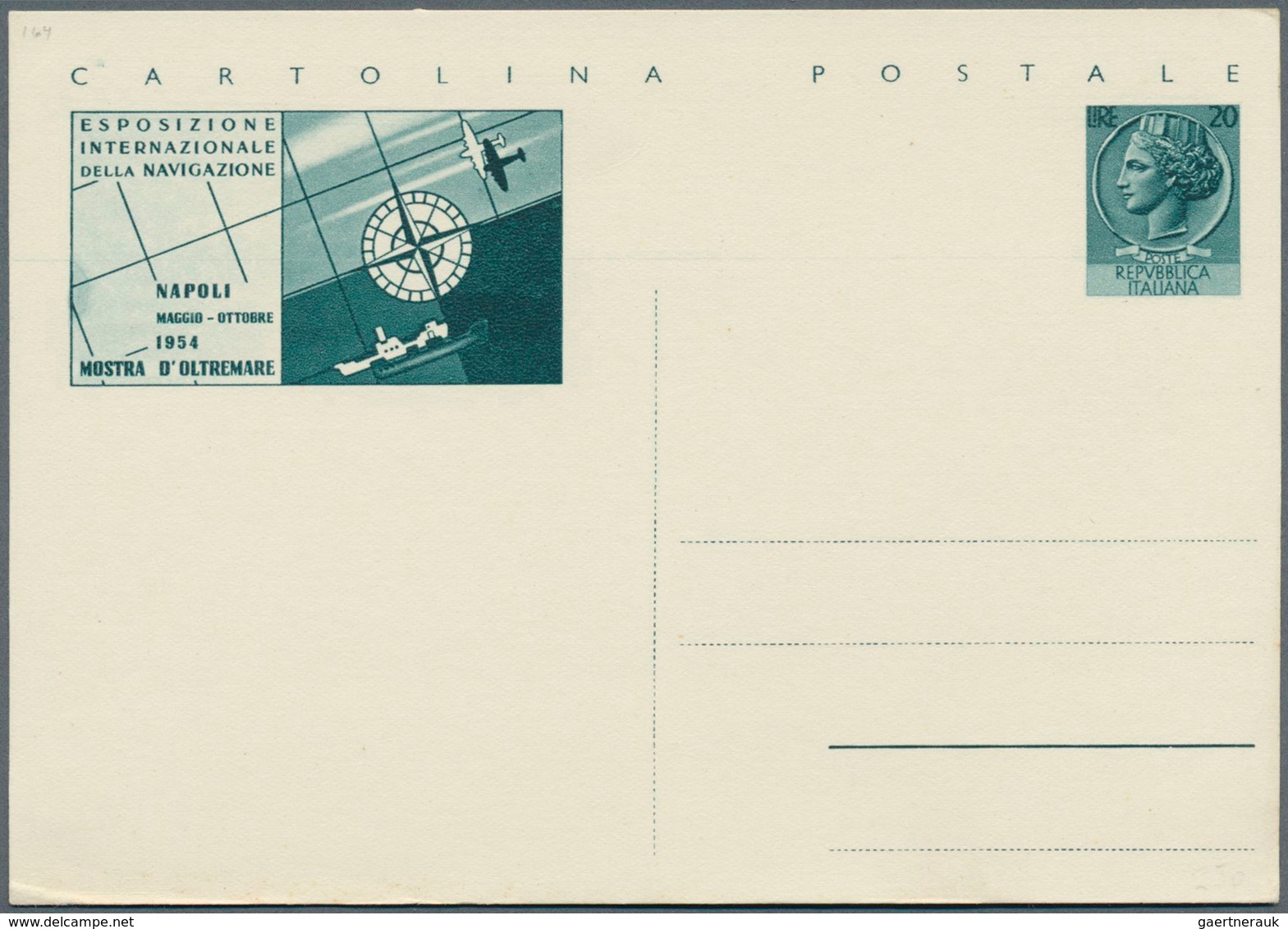 Italien - Ganzsachen: 1954: Mostra Del Oltramare (Overseas Exhibition In Naples 1954), Complete Set - Interi Postali