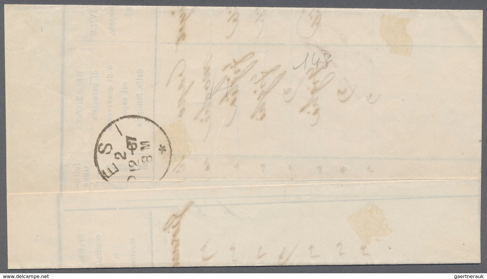 Italien - Stempel: MONSANO: Circular From Monsano To Jesi, Franked With 1 Centesimi - In The Reduced - Marcophilia