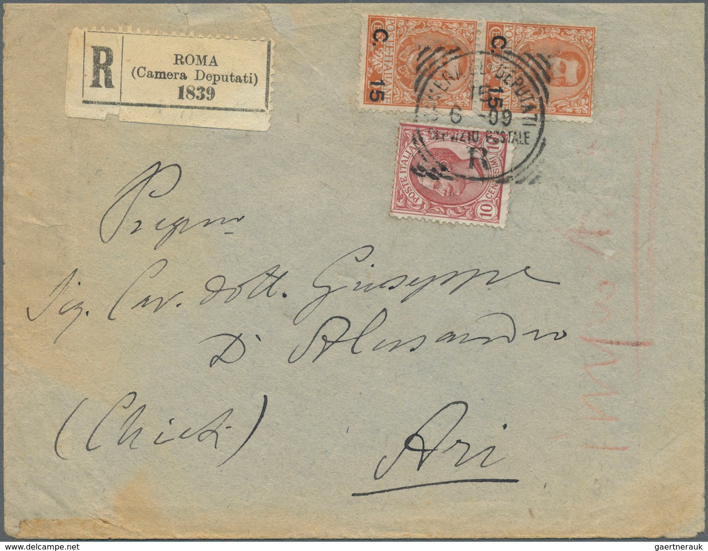 Italien - Stempel: "ROMA CAMERA DEL DEPUTATI" clear on two preprinting covers 1924 and 1925 (one "Il