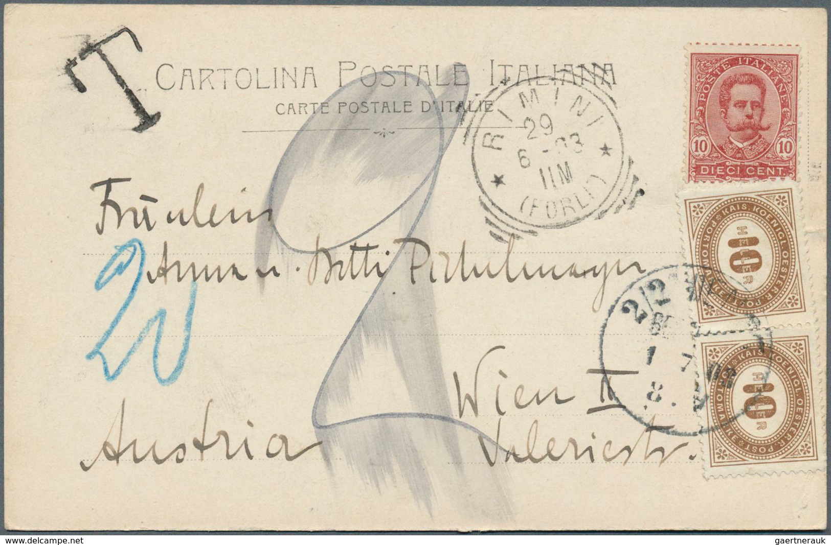 Italien - Besonderheiten: 1903/1912, Three Insufficient Picture Postcards, First With Too Small Form - Unclassified