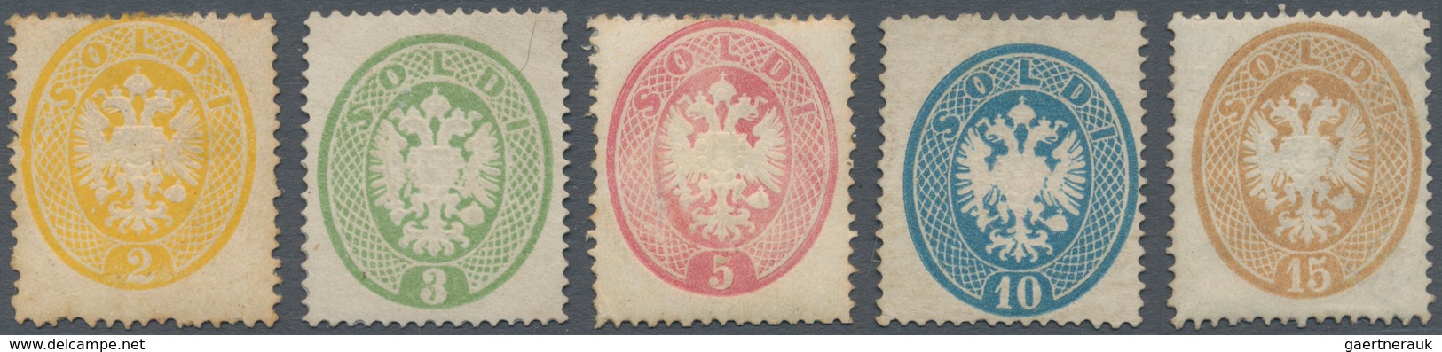 Österreich - Lombardei Und Venetien: 1863, Freimarken Doppeladler, Gez.14, Kompletter Ungebrauchter - Lombardije-Venetië