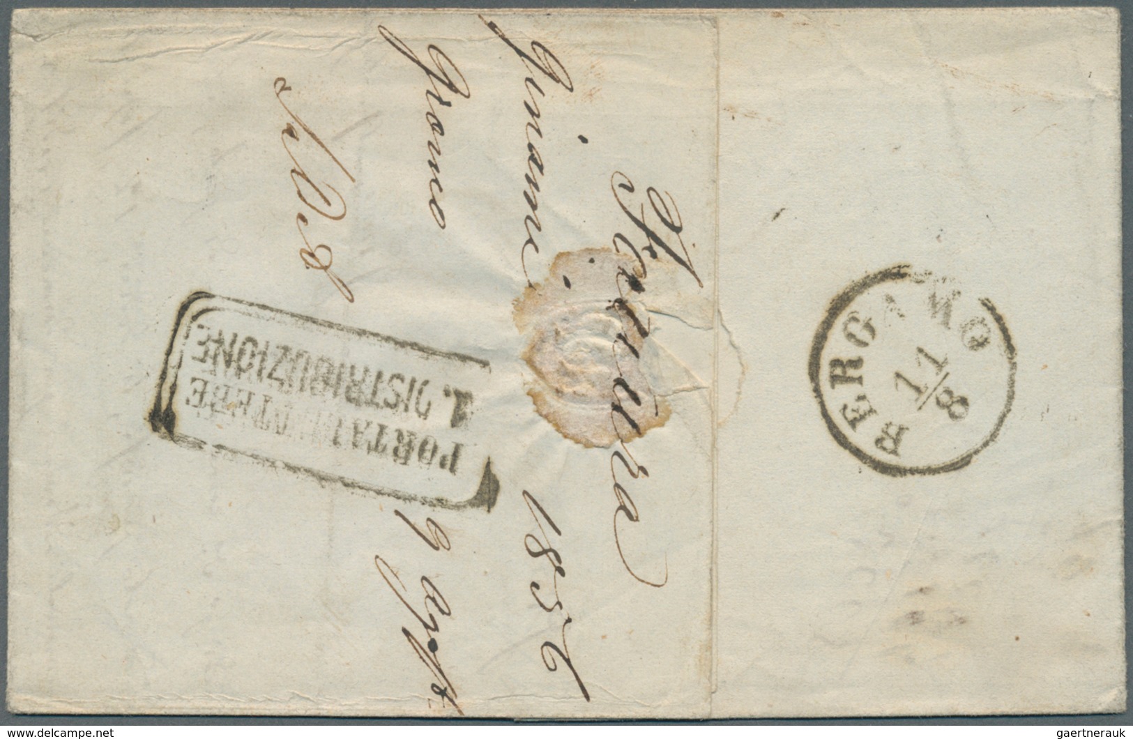 Österreich - Lombardei Und Venetien - Stempelmarken: 1856: Fiskalmarke, 15 Centesimi Postalisch Gebr - Lombardy-Venetia