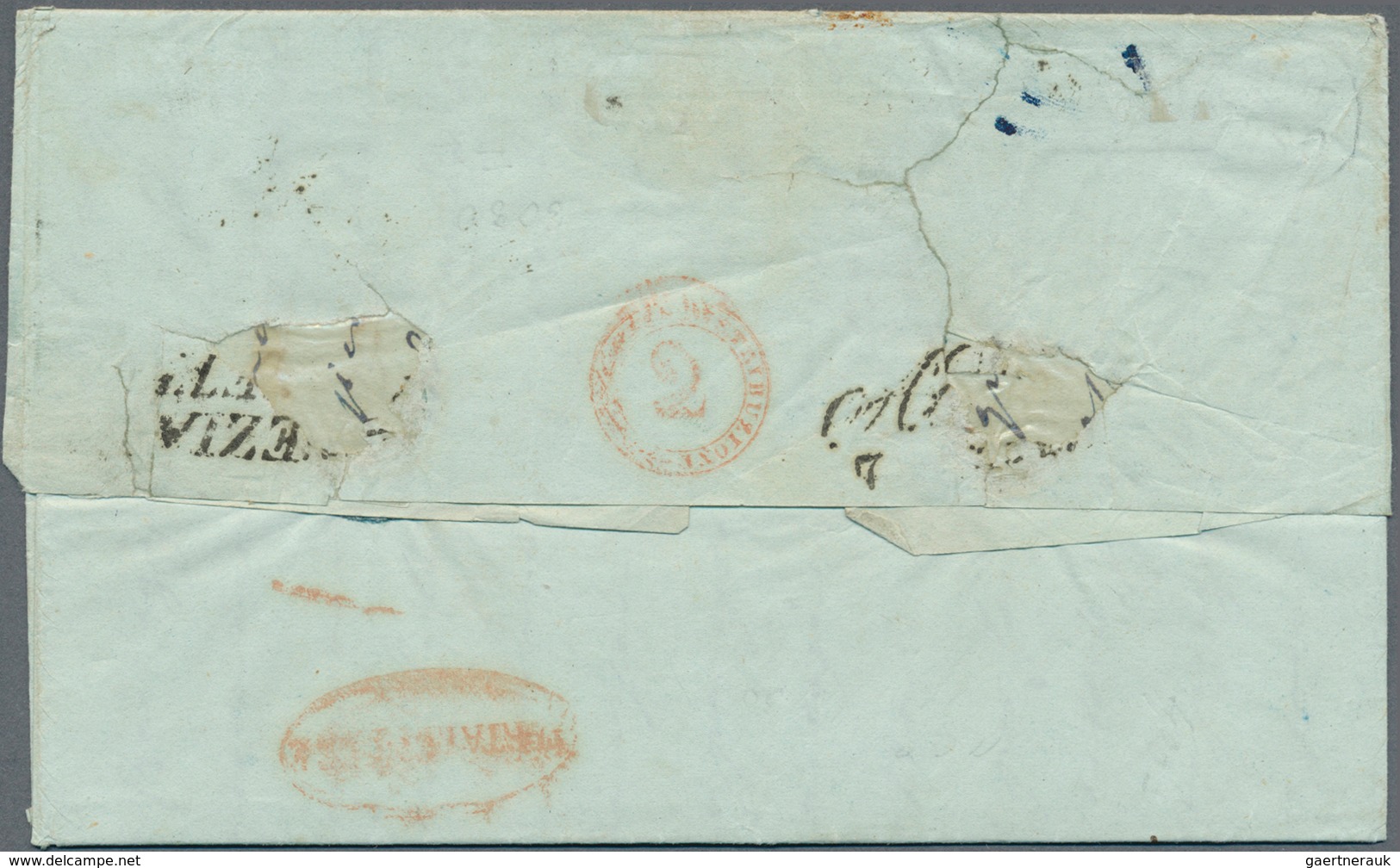 Österreich - Lombardei Und Venetien - Stempel: 1850: ARIANO, SIsd (kursiver L1, 13 Punkte) Auf 15 C - Lombardije-Venetië