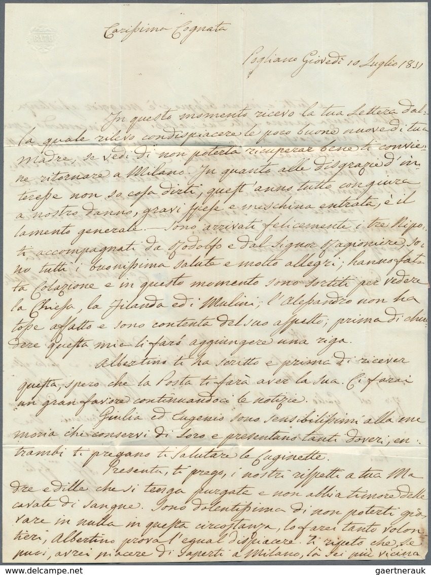 Österreich - Lombardei Und Venetien - Stempel: 1850: RHO, Gut Lesbarer Schreibschriftstempel (Sasson - Lombardy-Venetia