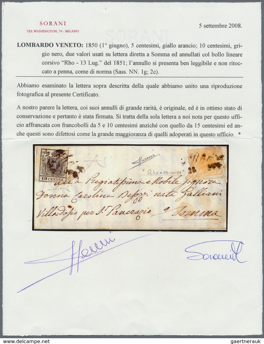 Österreich - Lombardei Und Venetien - Stempel: 1850: RHO, Gut Lesbarer Schreibschriftstempel (Sasson - Lombardo-Veneto