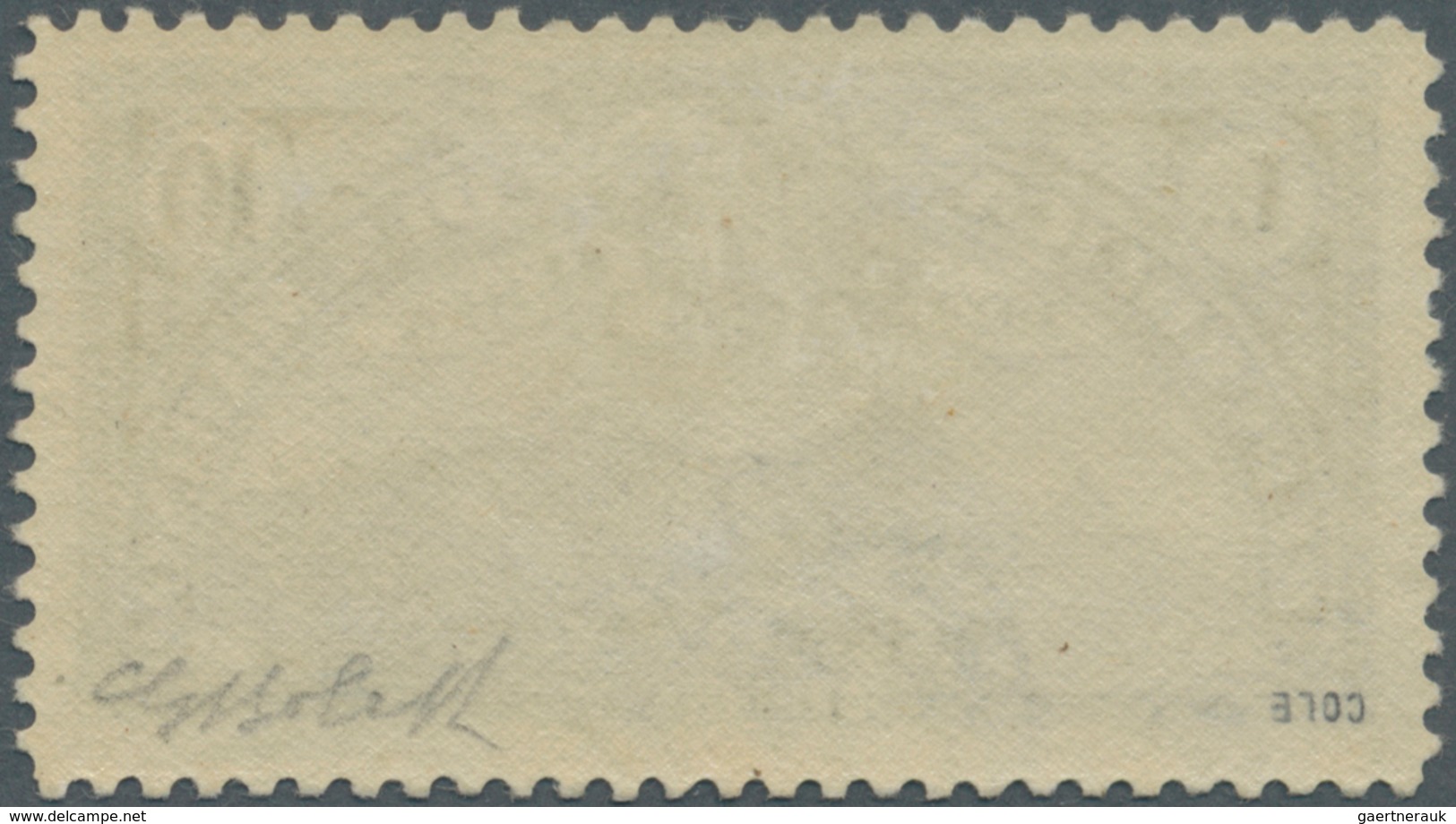 San Marino: 1931, Airmail Stamp ‚Monte Titano‘ 10l. Blue Mint Lightly Hinged And Signed, Very Scarce - Altri & Non Classificati