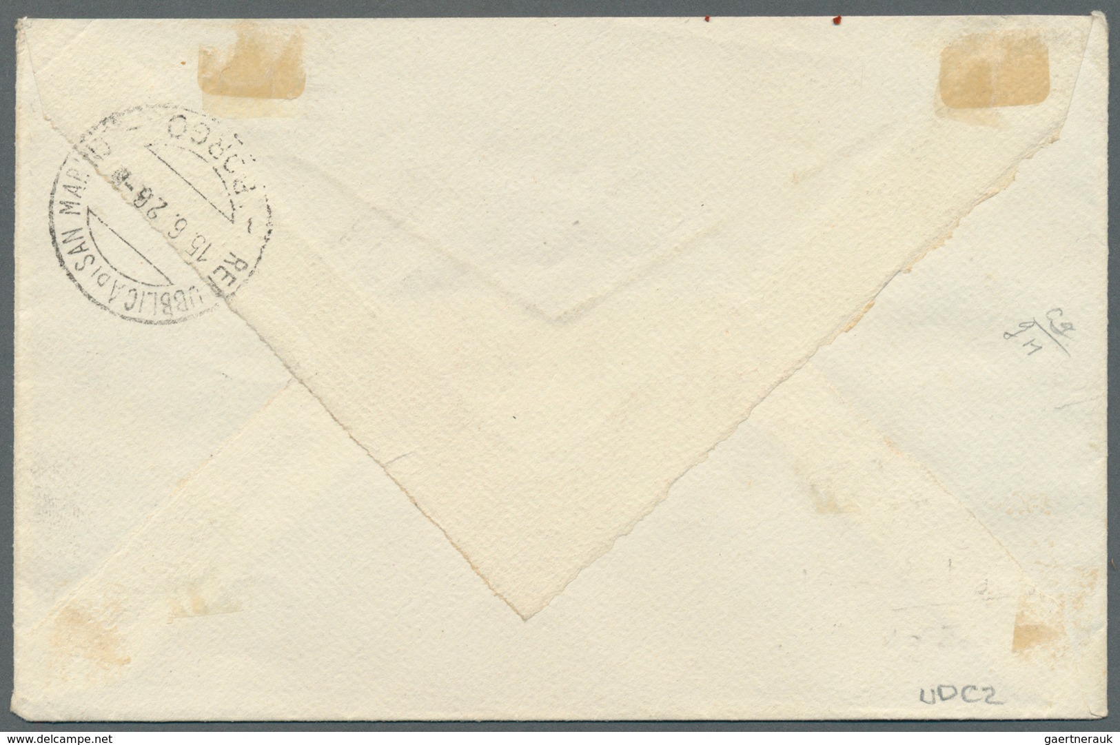 San Marino - Portomarken: 1926 (14 June) Cover Franked With 15c (short Paid By 5c), Used Locally To - Strafport
