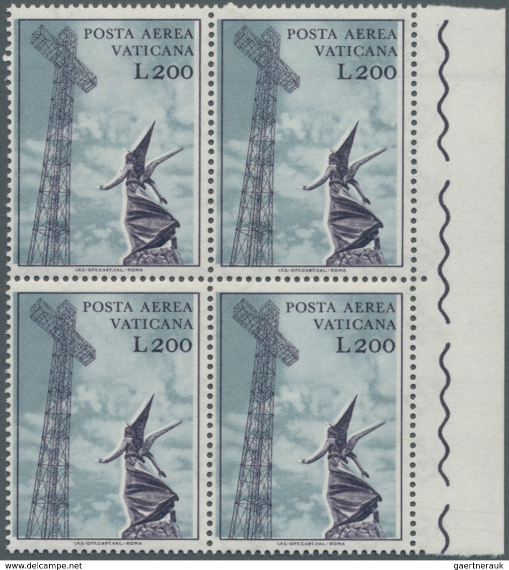 Vatikan: 1967, Airmail Issue 200l. With SHIFTED Bluish-grey (background) To The Left In A Block Of F - Other & Unclassified