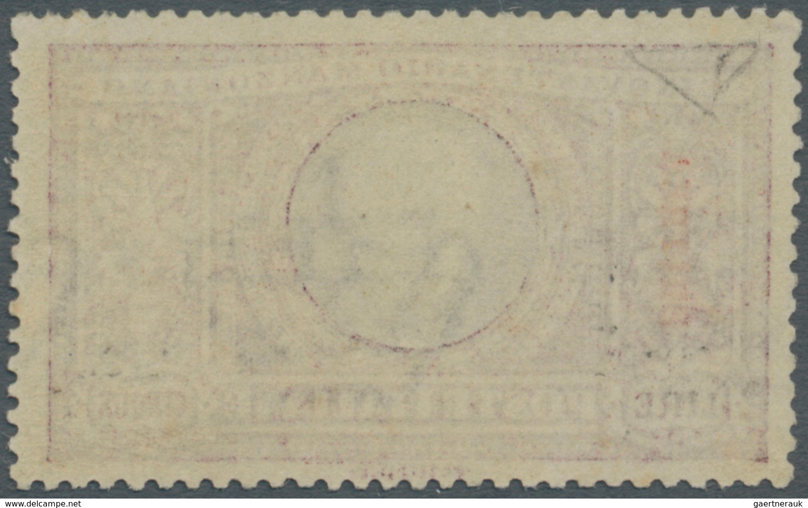 Italienisch-Eritrea: 1923, 5 L. Violet And Black, Mint Never Hinged, Very Fine, Sassone Catalogue Va - Eritrea