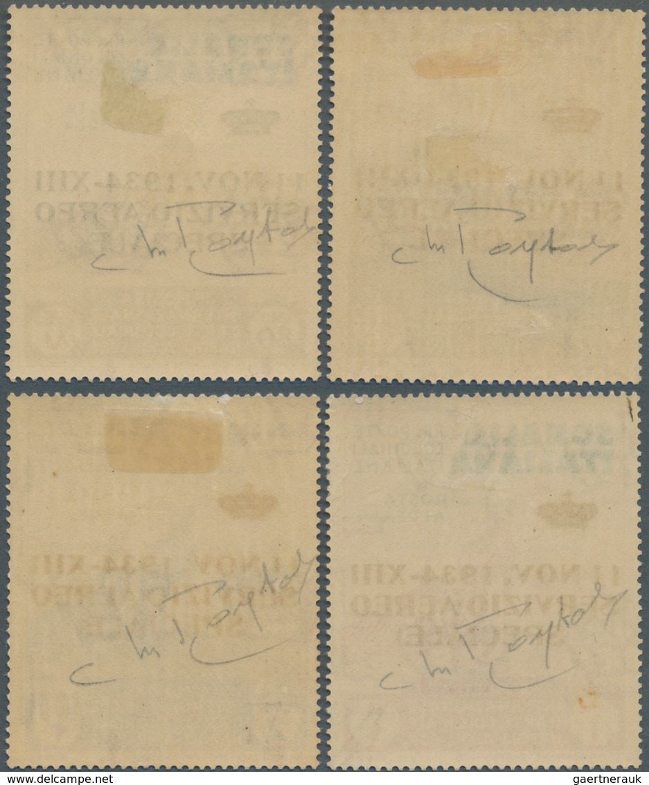 Italienisch-Somaliland - Dienstmarken: 1934: Four Of The Non Issued Service Overprints On The Stamps - Somalia