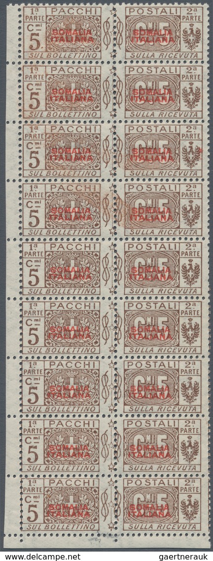 Italienisch-Somaliland - Paketmarken: 1926, Italy Parcel Stamp 5c. Brown With UNISSUED RED Overprint - Somalië