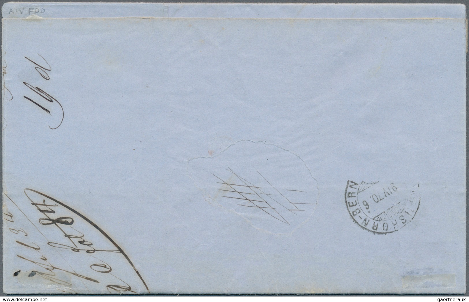Baden - Marken Und Briefe: 1868, Dreimal 7 Kr. Blau Auf Charge-Brief Von "CONSTANZ 3 APR (1870)" Nac - Altri & Non Classificati