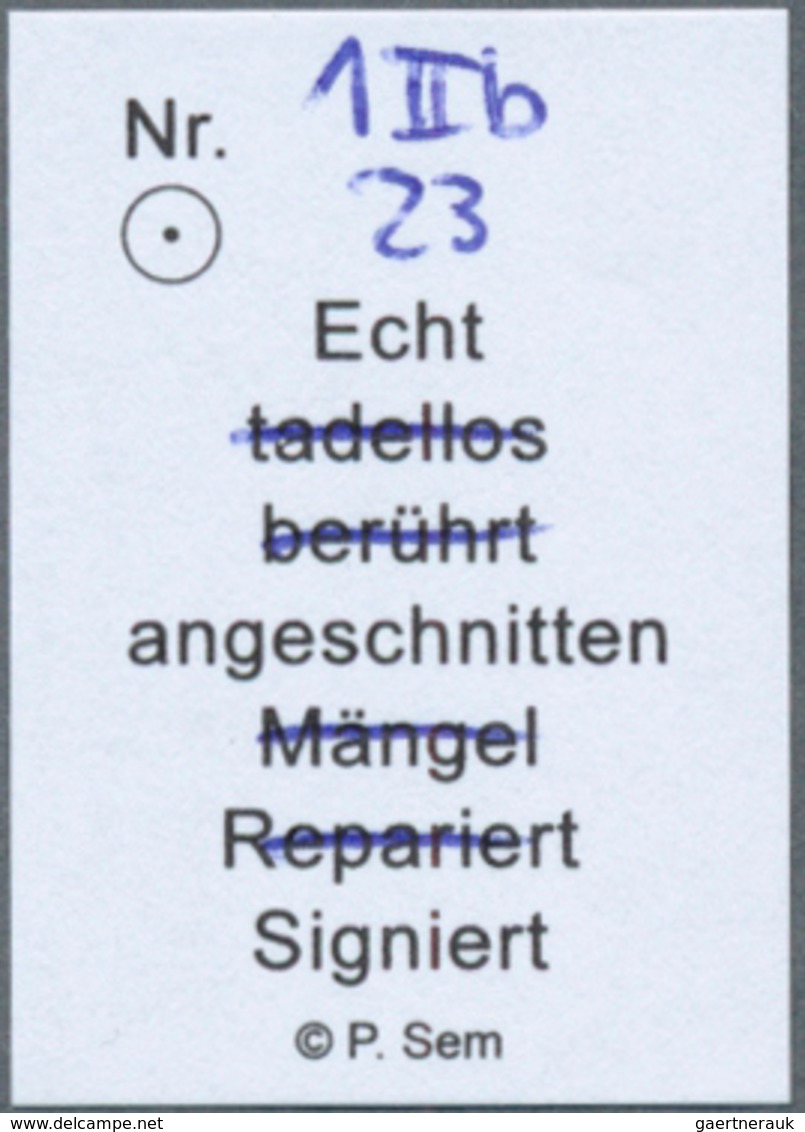 Bayern - Marken Und Briefe: 1849, Schwarzer Einser 1 Kreuzer Tiefschwarz, Platte 2 Mit Zentrischem G - Altri & Non Classificati