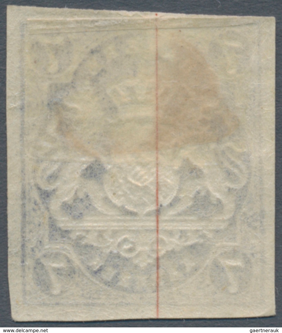 Bayern - Marken Und Briefe: 1868, Wappen 7 Kr. In B-Farbe Dunkelultramarin Ungebraucht Mit Originalg - Altri & Non Classificati