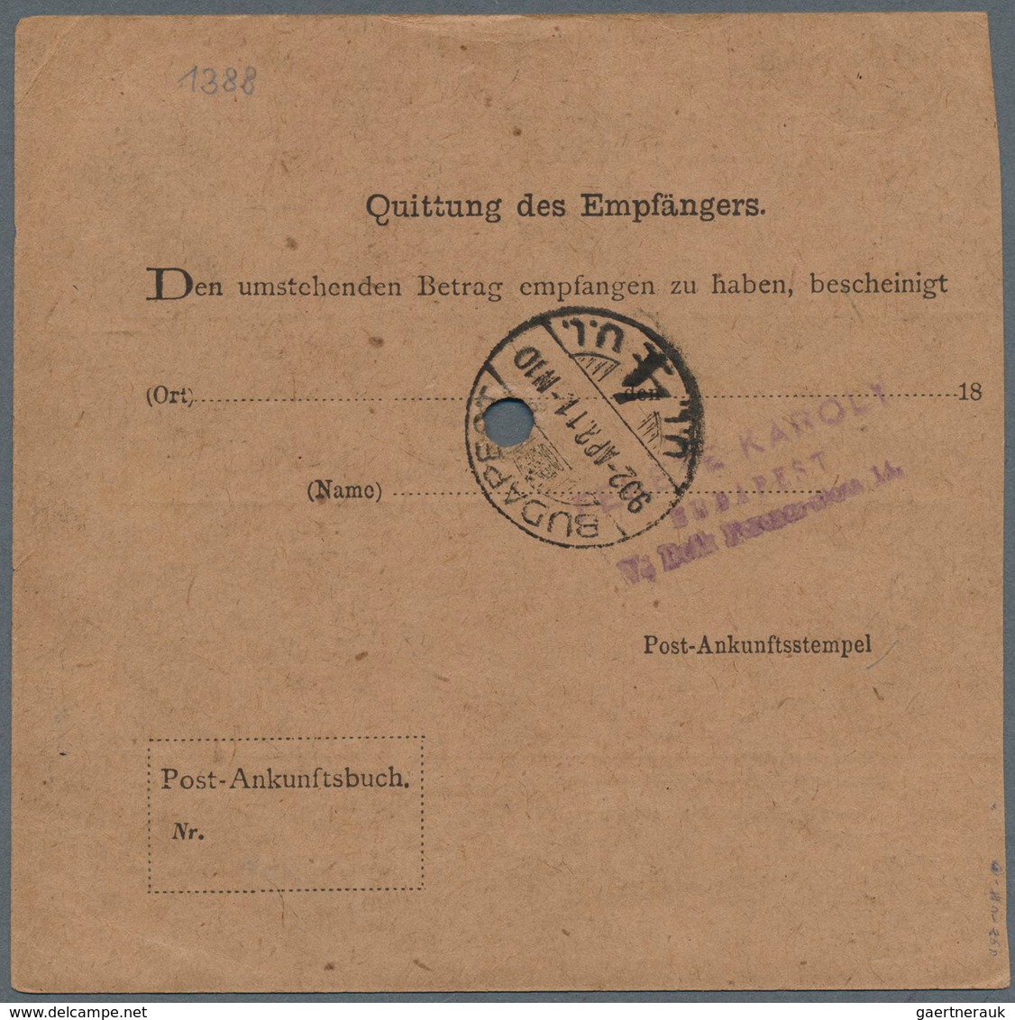 Bayern - Marken Und Briefe: 1888, 20 Pfg. Blau (tadellos) Mit Stempel "KIRCHSEEON 9.APR.02" Als Port - Altri & Non Classificati