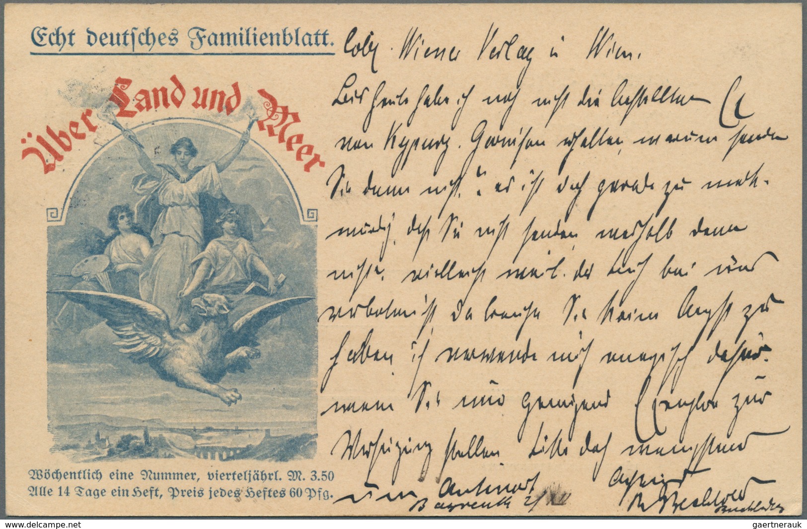 Bayern - Ganzsachen: 1903, 5 Pfg. Ganzsachenkarte Mit Privatem Zudruck "Über Land Und Meer - Echt De - Altri & Non Classificati