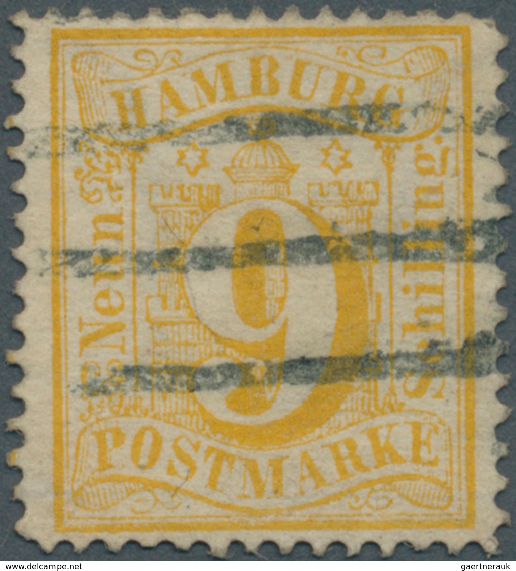 Hamburg - Marken Und Briefe: 1864, Wappen 9 S Orangegelb, Gez. L 13½, Farbfrische Marke Mit Einwandf - Hamburg