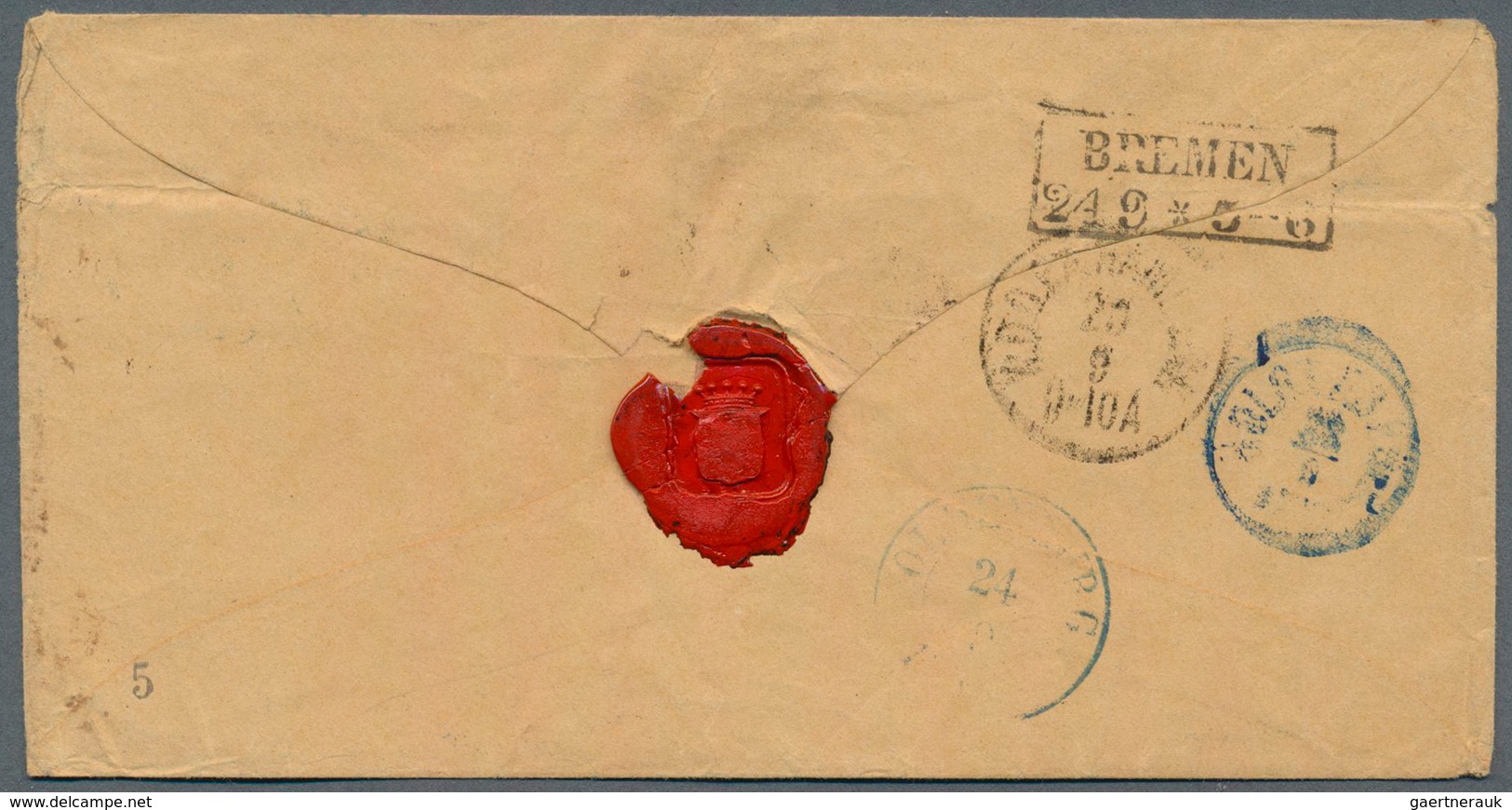 Hamburg - Stempel: 1862, Ovalstempel "HAMBURG 23/9.62" Auf Brief Aus ECKERNFOERDE (blauer K1 - Dänis - Hamburg (Amburgo)