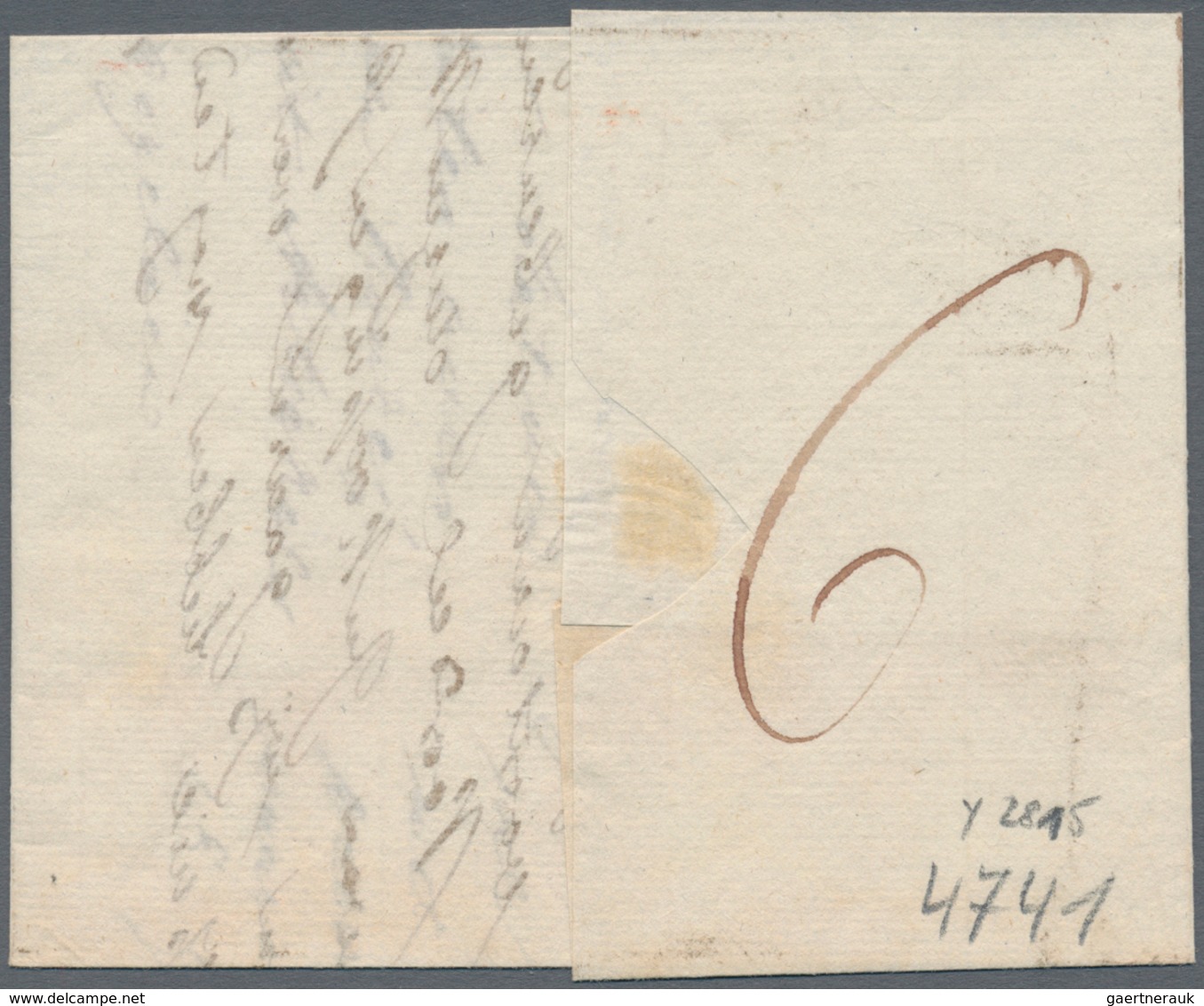 Hannover - Vorphilatelie: 1812, Ca: Kleiner Auslandsbrief Mit Rotem Departementsstempel "P. 124 P./L - Prephilately