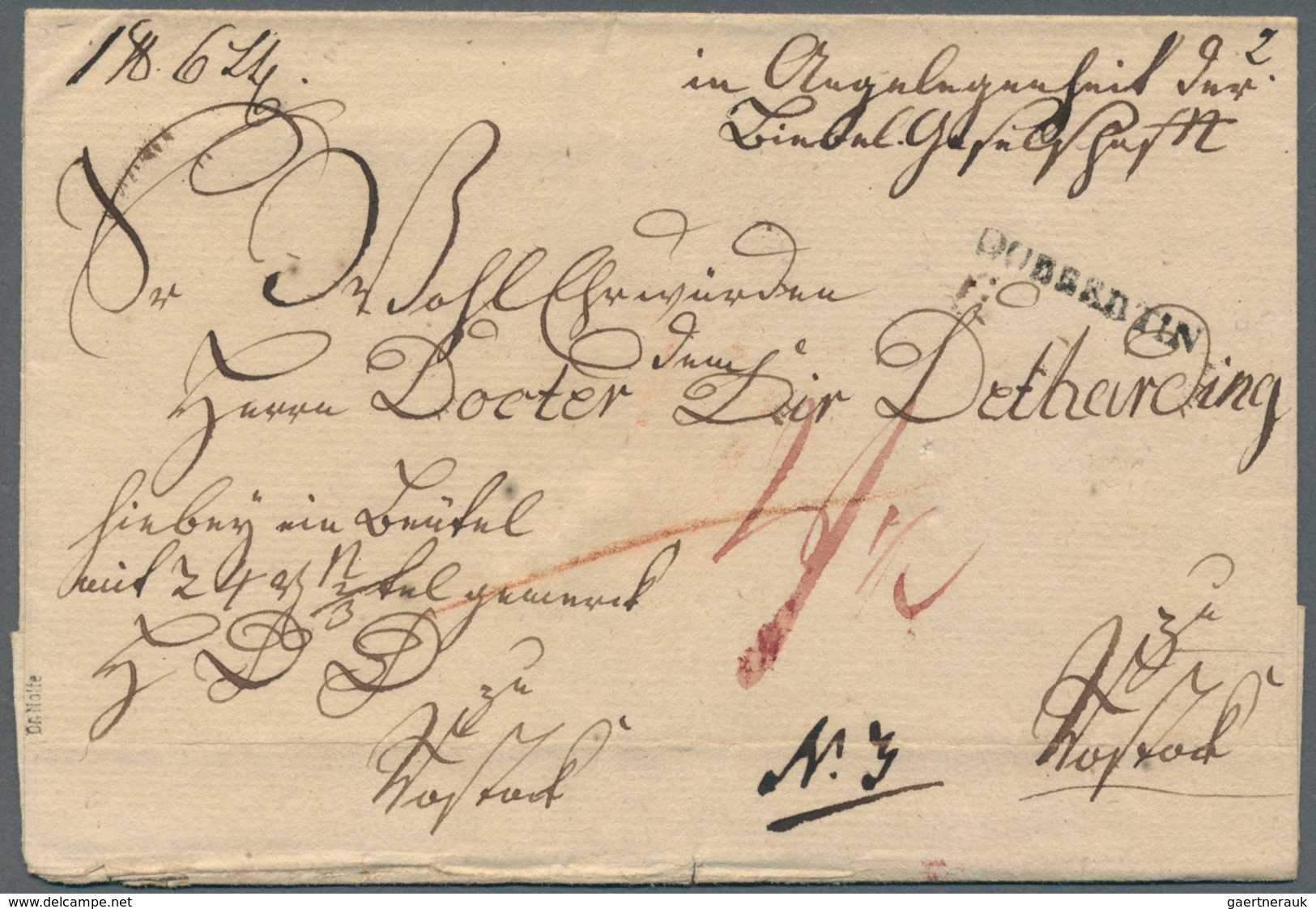 Mecklenburg-Schwerin - Vorphilatelie: 1821, DOBBERTIN, Kleiner L1 Ohne Jahreszahl, So Bei Feuser Nic - Prephilately