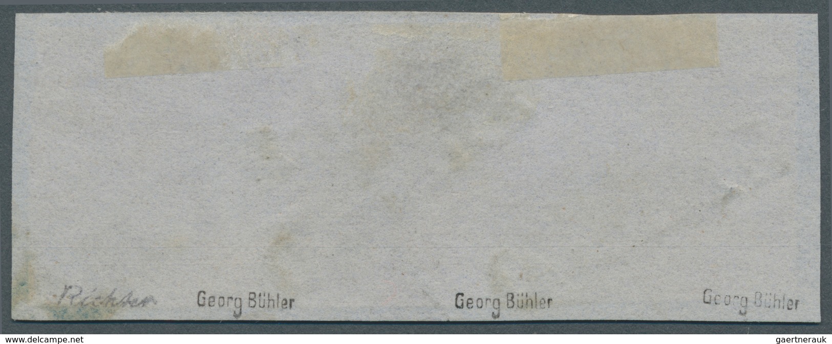 Oldenburg - Marken Und Briefe: 1852: 1/15 Th. Schwarz Auf Rosa, Type I, Waagerechter Dreierstreifen - Oldenburg