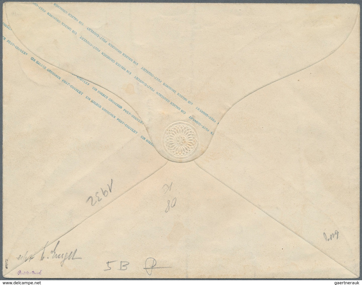 Oldenburg - Ganzsachen: 1862: Ganzsachen-Umschläge, Wertstempel Rechts, Kurze Gummierung, ½ Gr. Oran - Oldenburg