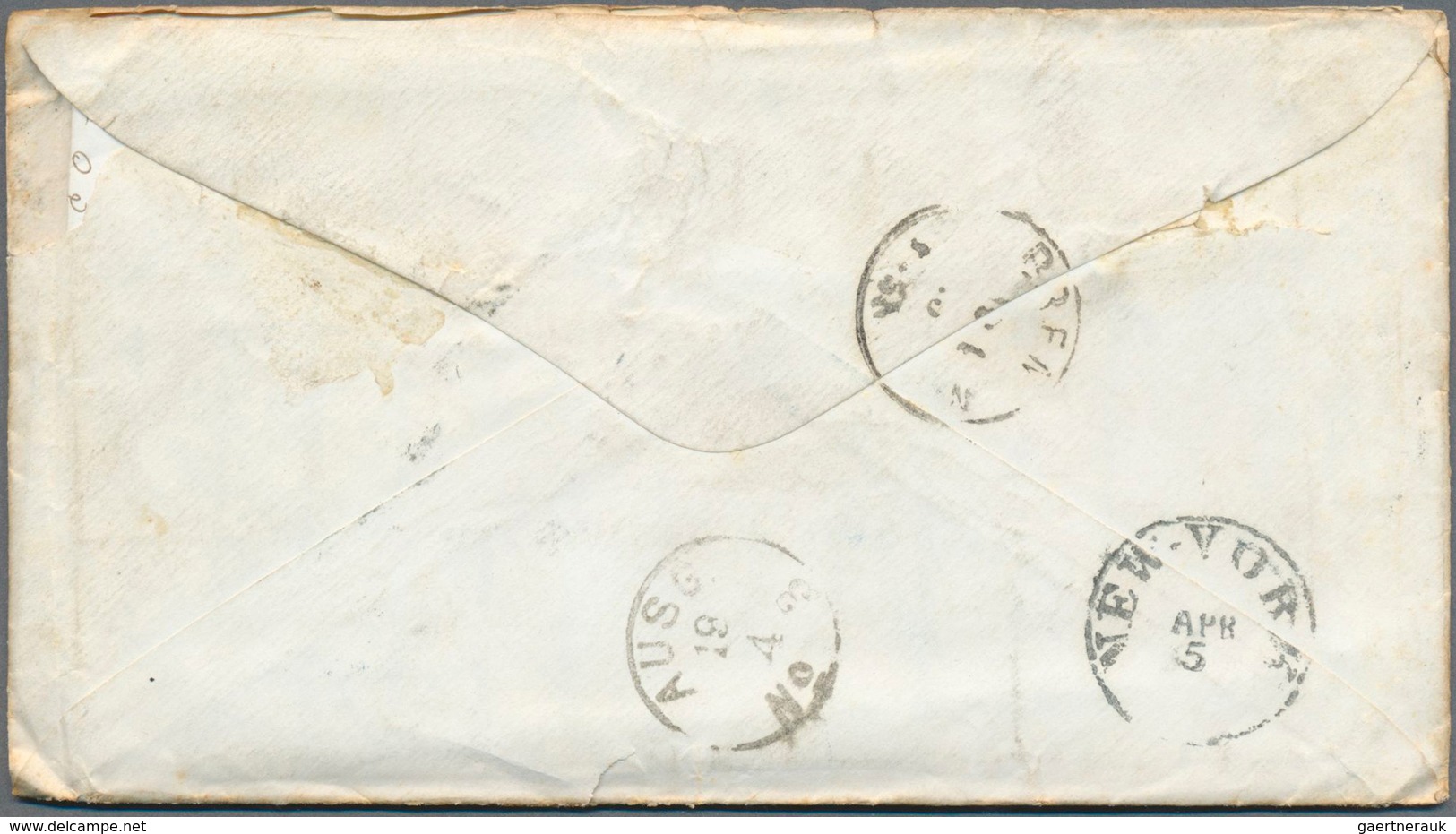 Oldenburg - Besonderheiten: 1872: "Incomming Mail" Zwei USA Ganzsachenumschläge (3 Cents Grün) Nach - Oldenbourg