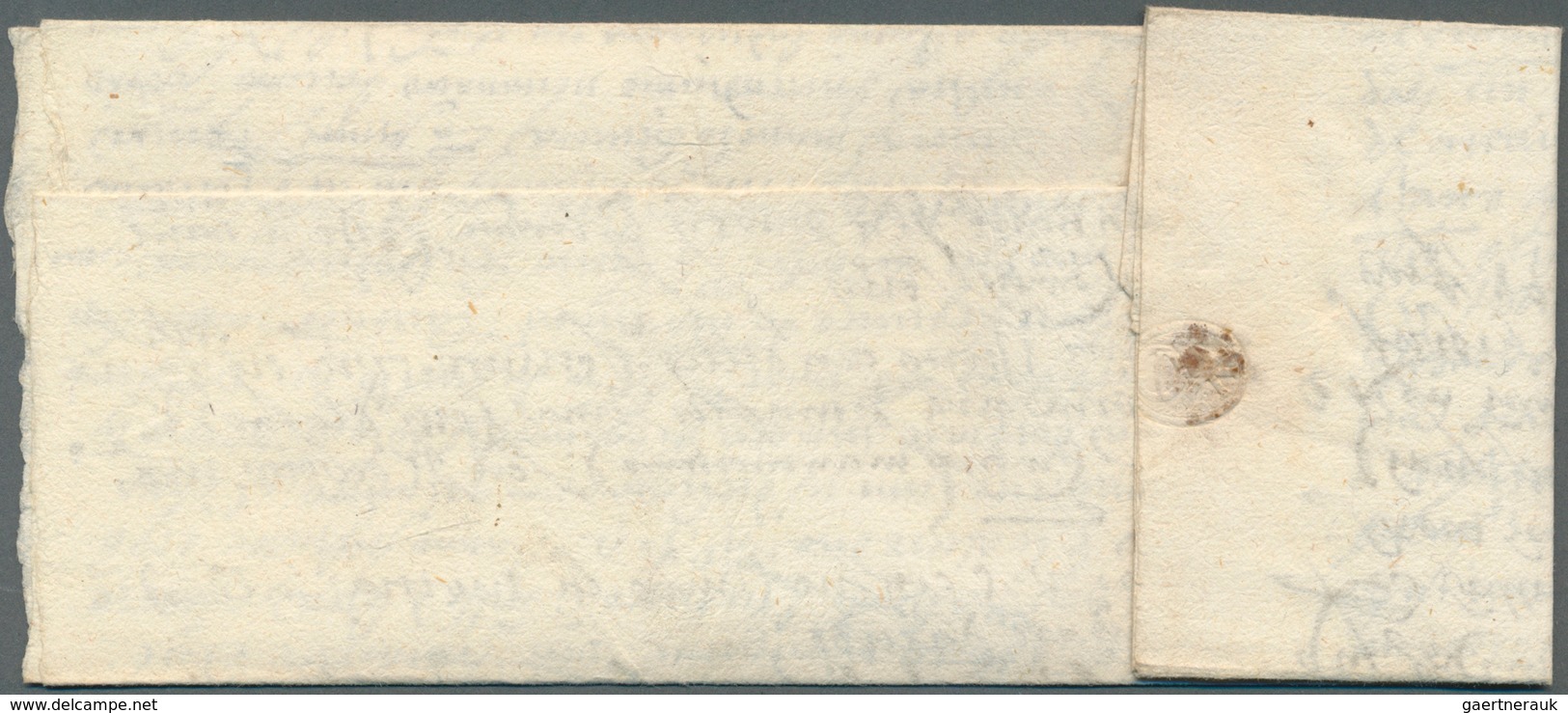 Preußen - Vorphilatelie: 1590, Faltbrief Aus Colonia, Sehr Früher Auslandsbrief Aus Köln An Corsini - Prefilatelia