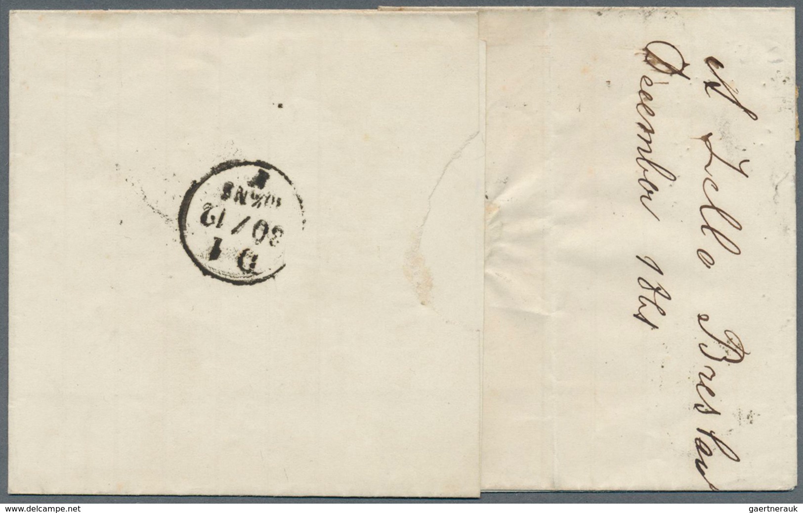 Preußen - Marken Und Briefe: 1861, 2 Sgr. Blau. Links Teils Berührt, In Mischfrankatur Mit 4 Pfg. Gr - Altri & Non Classificati