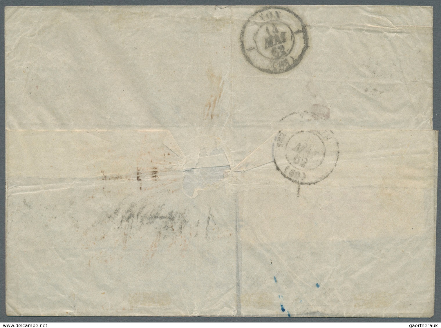 Preußen - Marken Und Briefe: 1858. Faltbriefhülle (Seidenpapier, Bügig), Frankiert Mit 3 Sgr. Orange - Altri & Non Classificati