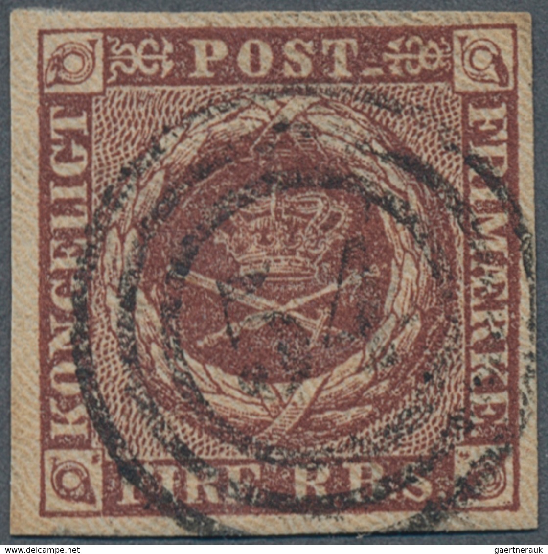 Schleswig-Holstein - Stempel Auf Dänemark: 1851, Fire R.B.S. Braun, Ferslew, Platte I No.86, Allseit - Altri & Non Classificati