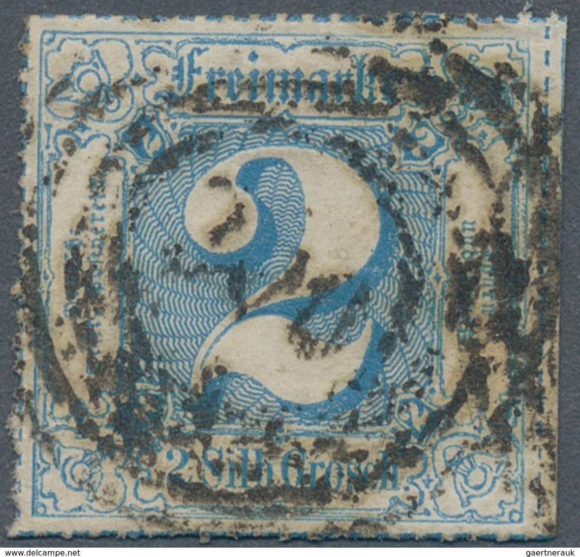 Thurn & Taxis - Marken Und Briefe: 1866, 2 Sgr. Hellblau, Zentrisch Durchstochen Mit Nr.-St. "300" V - Autres & Non Classés