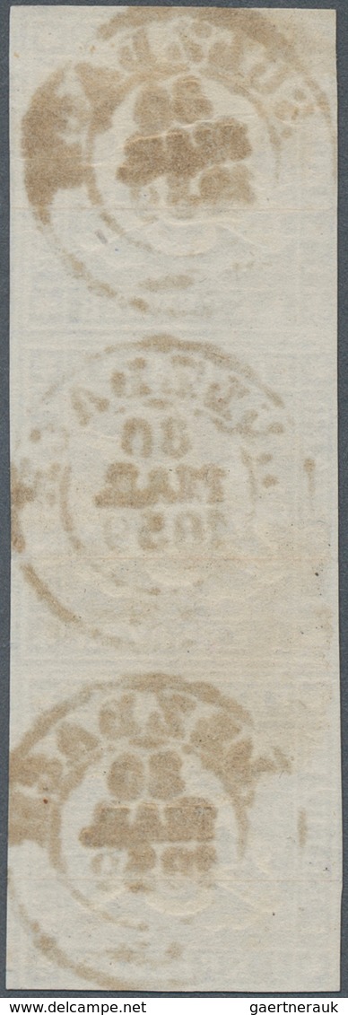 Württemberg - Marken Und Briefe: 1857 Wappen 1 Kr. Rötlichbraun Im Senkrechten Dreierstreifen Mir K2 - Altri & Non Classificati