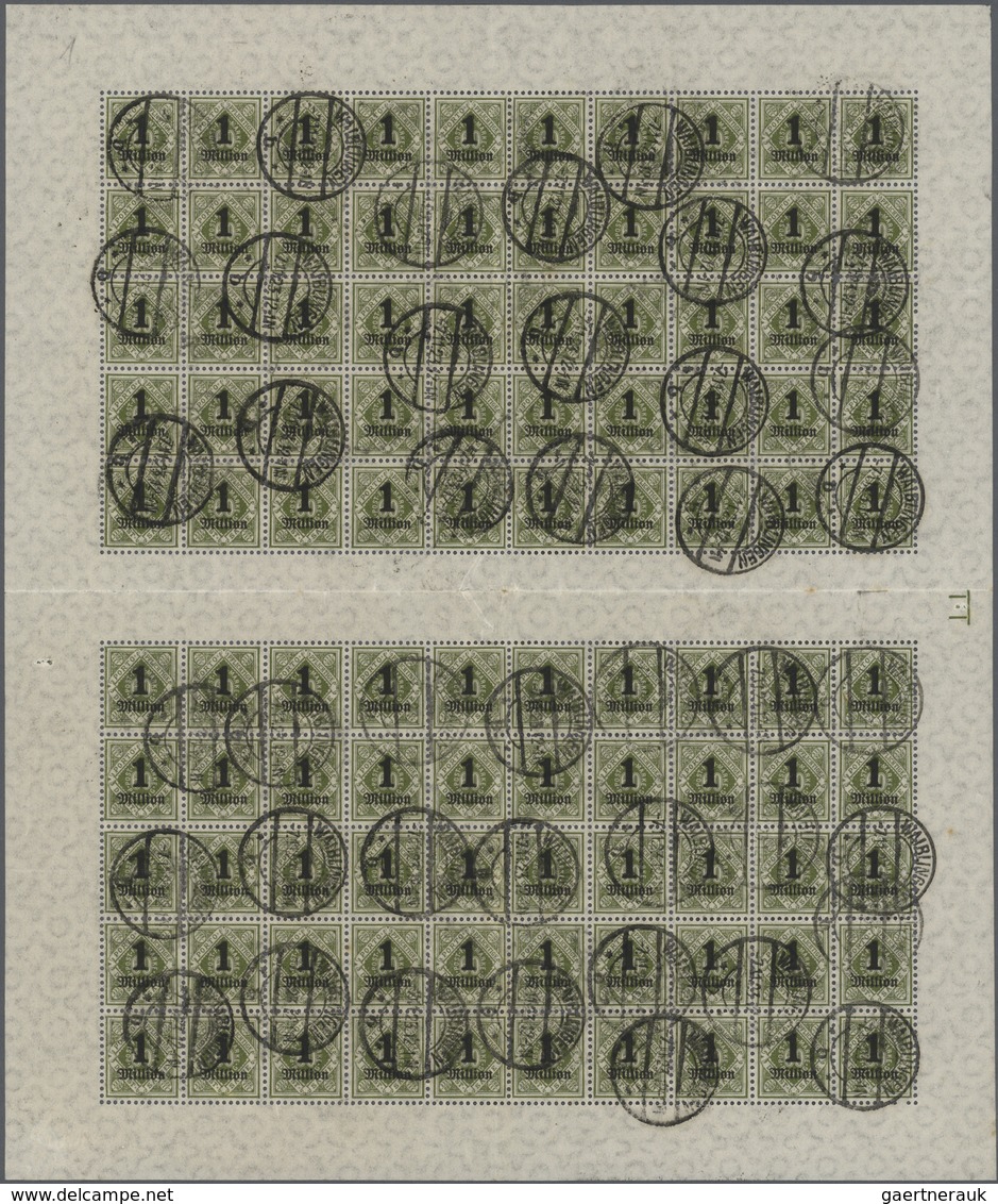 Württemberg - Marken Und Briefe: 1923, 1 Mio. Auf 60 Pfg. Im Kompletten Doppelboggen Mit 10 Zwischen - Altri & Non Classificati