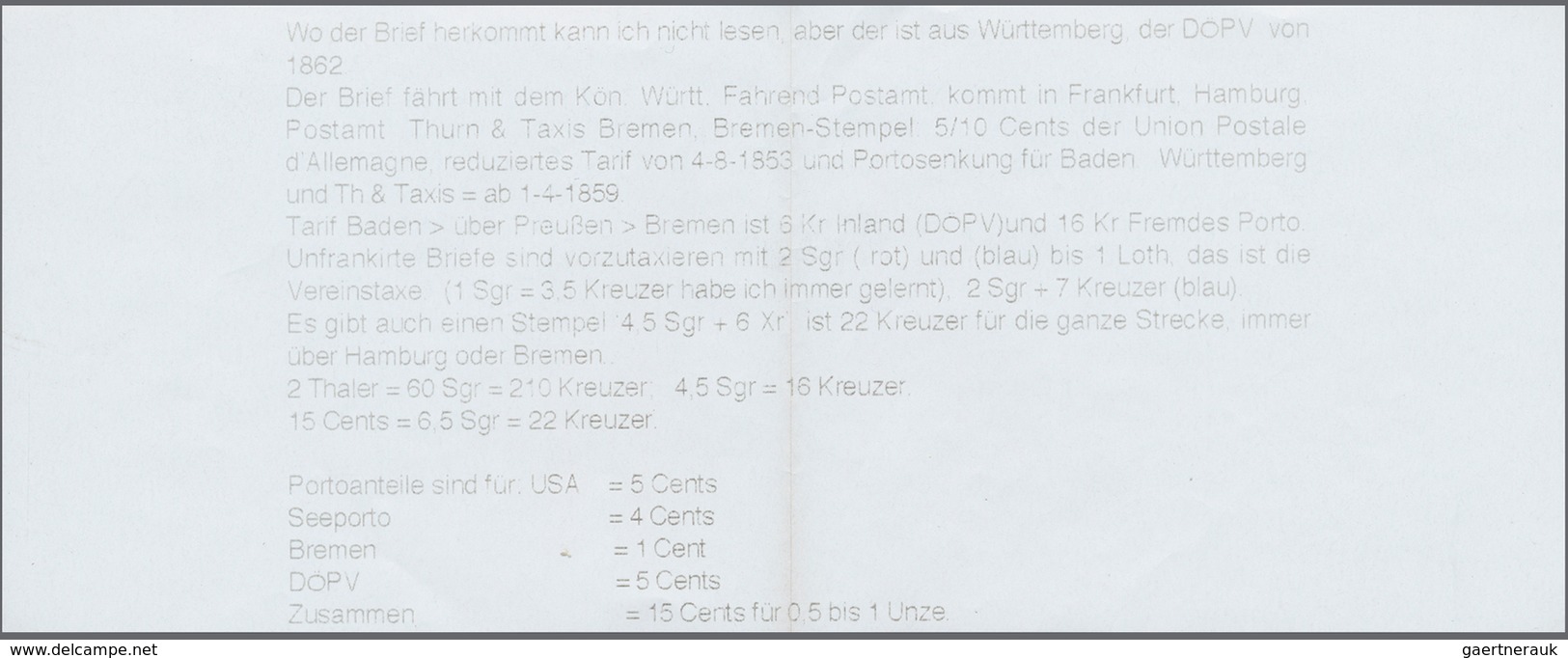 Württemberg - Dreikreisstempel: "OFTERDINGEN 30/9 62" K3 Auf Übersee-Couvert über Tübingen Und Württ - Altri & Non Classificati