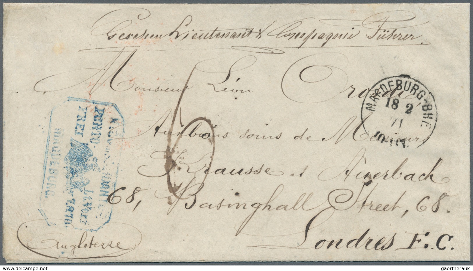 Norddeutscher Bund - Besonderheiten: 1871, Kriegsgefangenen-Brief Eines Frz. Soldaten Aus "MAGDEBURG - Other & Unclassified