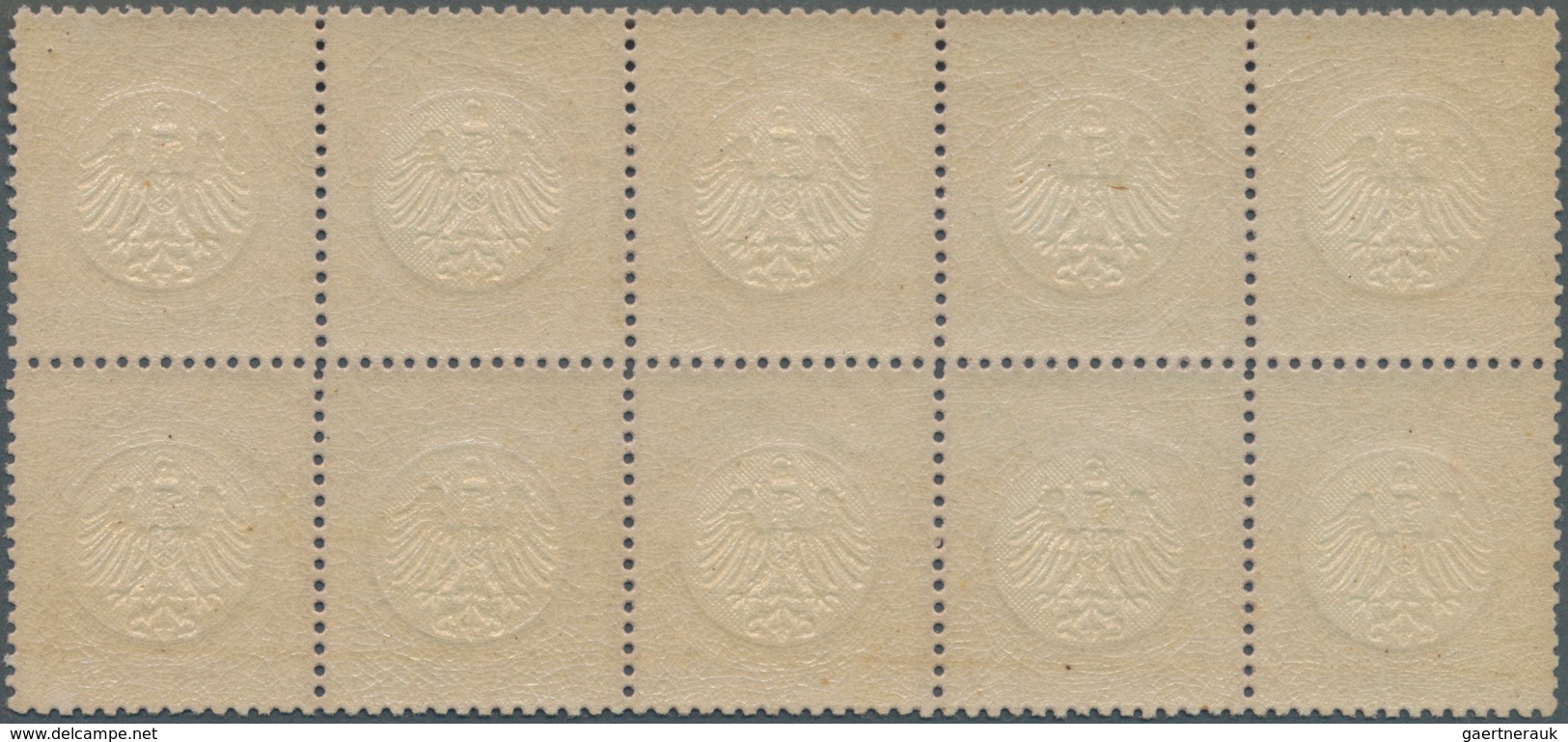 Deutsches Reich - Brustschild: 1872, Kleiner Brustschild 1/4 Gr. Hellgrauviolett, Waagerechter 10er- - Storia Postale